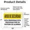 Signmission Facility Protected By Alarm Spanish OSHA Security Notice Sign, Vinyl Decal, 10in W x 7in L, 2PK OS-2PACK-SN-D-710-L-11539 - alternate 3